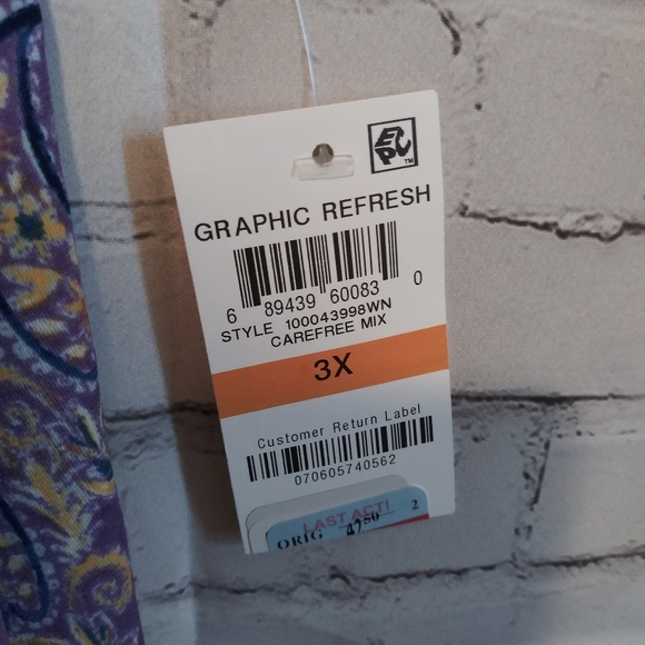 Style & Co - Paisley Design Top - 1X & 3X - Picture 8 of 8